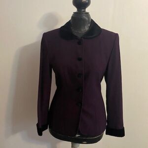 Jacqueline Ferrar Vintage 90's Purple/Black Hourglass Fit Jacket, size 6